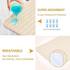 Ntoaujao incontinence pad showing four layer construction diagram