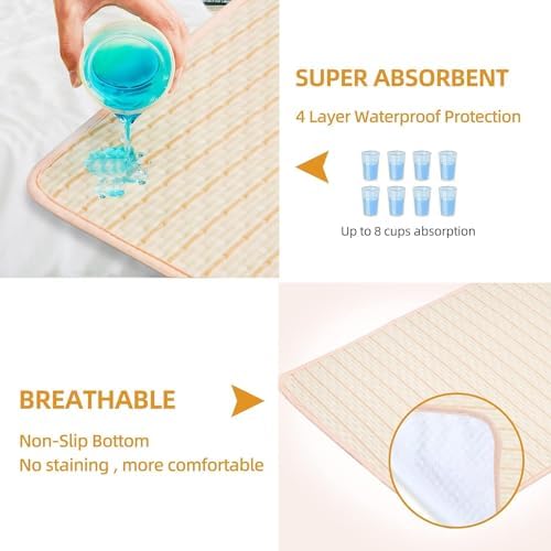 Ntoaujao incontinence pad showing four layer construction diagram