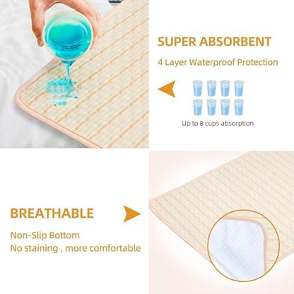 Ntoaujao incontinence pad showing four layer construction diagram