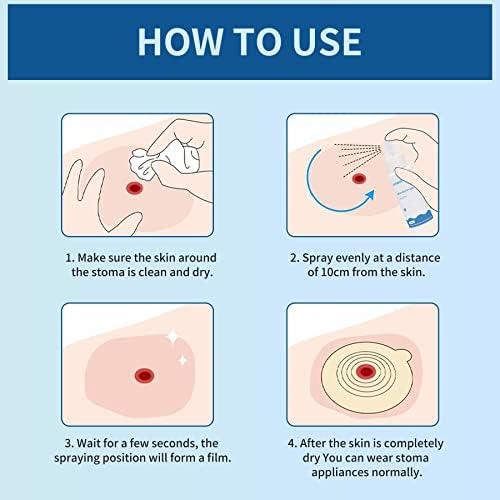 Instructions and size details for Ovand No Sting skin barrier film