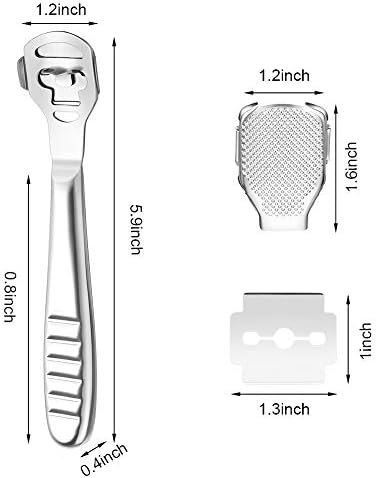 Codream callus shaver kit showing ten replacement blades and file head