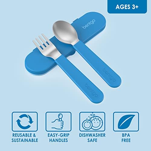 Bentgo Kids reusable cutlery set inside slim travel case