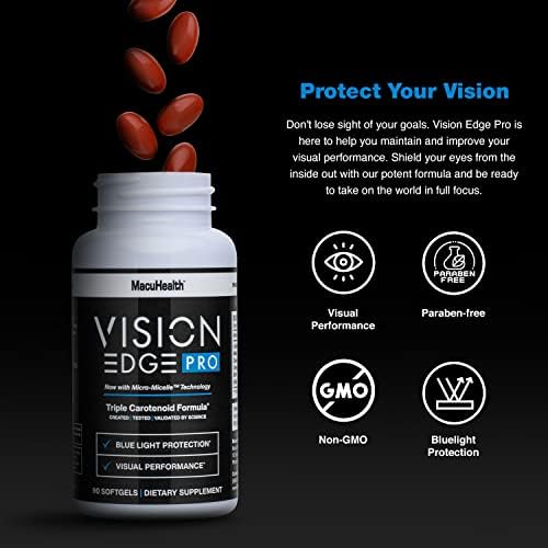 VISION EDGE PRO Eye Supplement for Athletes; Formula with Lutein, Zeaxanthin, and Meso-Zeaxanthin, Eye Supplements Omega 3, Essential Carotenoids for Eyes - (90 Softgels, 3 Month Supply) - Image 3