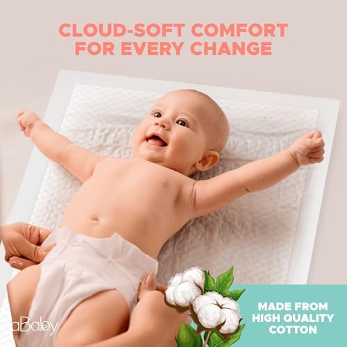 Ababy Refresh disposable underpads used on changing table