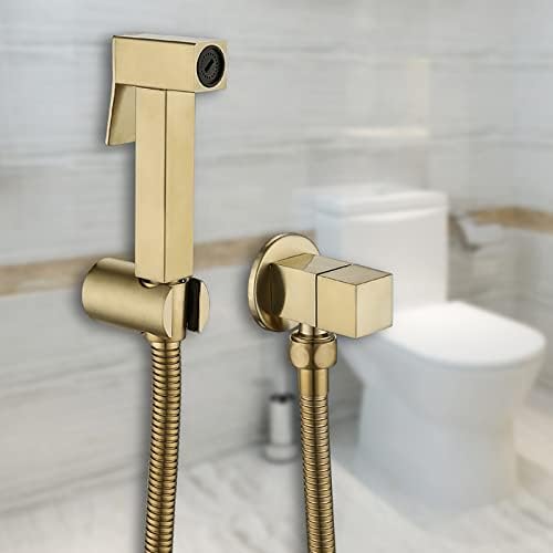 Lxysttp brass bidet sprayer head in brushed gold finish