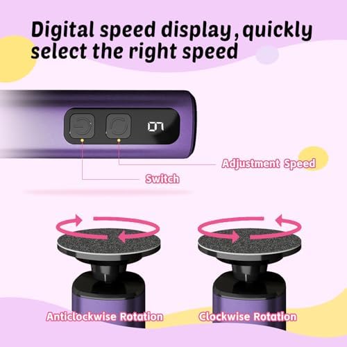 Dolcevitae 9-speed pedicure tool with digital display and charging port.
