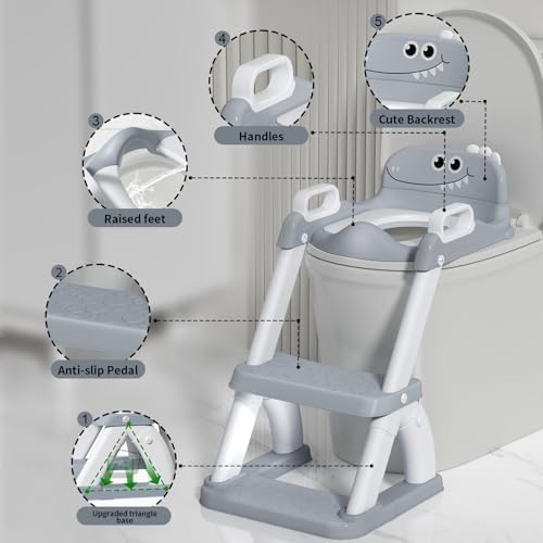 The anti slip pads on the base of the AJVV toddler step stool