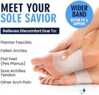 Close up of the medical grade silicone gel padding on the arch support compression sleeve.