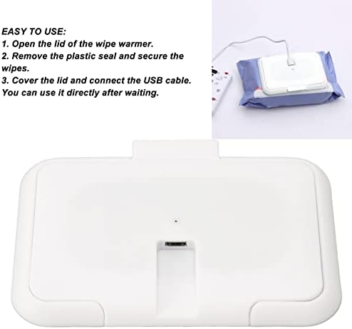 Portable USB baby wipe heater in white color