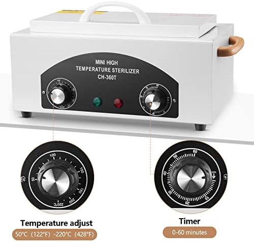 Control panel showing temperature and timer dials on Soiiw sterilizer