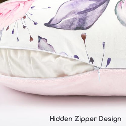 Detail of hidden zipper on Pea Pod nursing pillow slipcover