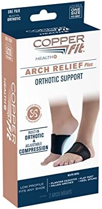 Side view of the built-in adaptive orthotic support within the Copper Fit therapeutic band.