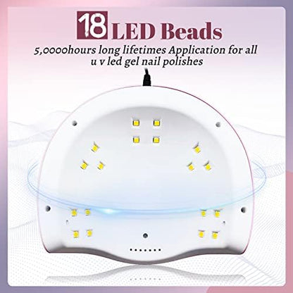 Close up of Jewhiteny nail lamp LED placement
