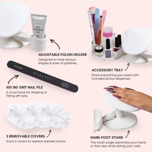 Makartt nail station with adjustable multi-angle hand rest
