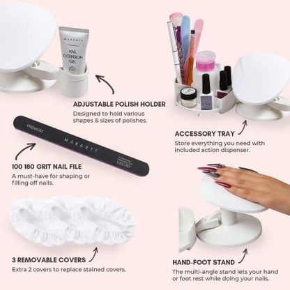 Makartt nail station with adjustable multi-angle hand rest