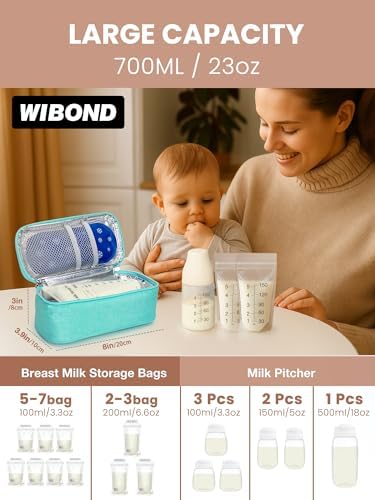 Youshares insulated bag interior with storage capacity for milk bags