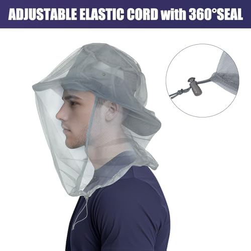 User wearing Homeya head net while fishing in the outdoors