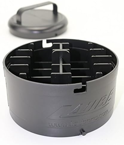 Laube professional clipper blade organizer with open lid showcasing inner removable grill