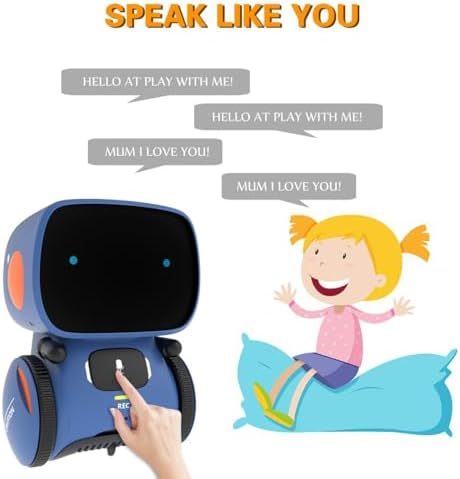 Side view of 98K interactive talking robot for kids