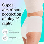 Because unisex nighttime protective briefs showing elastic waistband construction