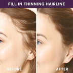Before and after result of Madison Reed Root Touch Up on brows