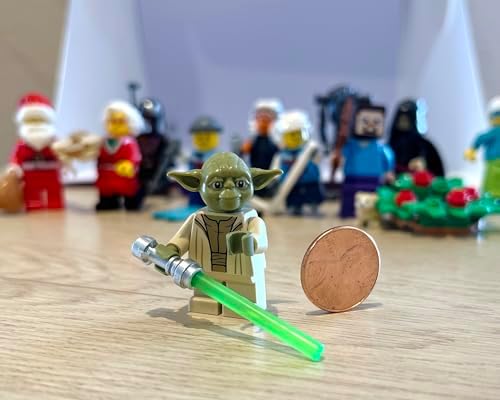 Master Yoda collectible building figure with green lightsaber extension