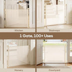 Adjustable lower wall mounts of the Spaceany gate compensating for a floor baseboard
