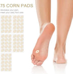 Close up of soft yellow corn protector pads showing adhesive backing.