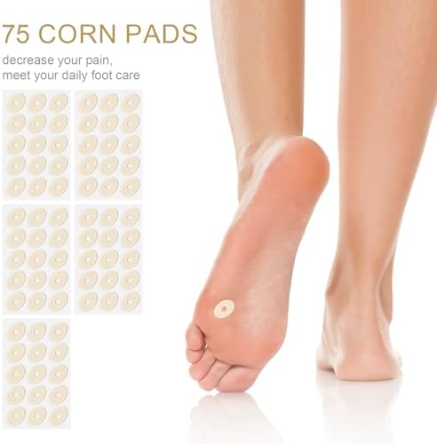 Close up of soft yellow corn protector pads showing adhesive backing.