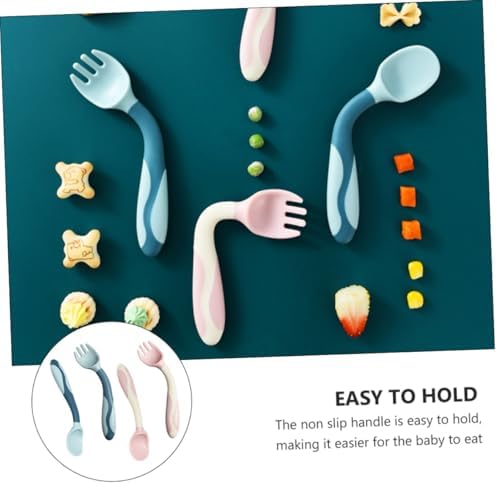 Deep scoop design silicone baby weaning spoons for independent eating