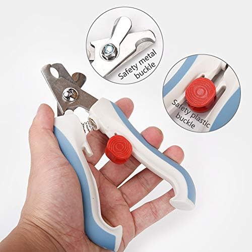 Pet grooming scissors with non-slip handle and spring mechanism