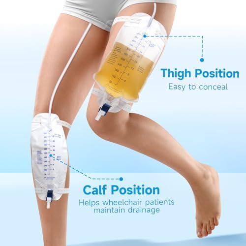 Detailed view of anti-reflux valve on NorBeng leg bag