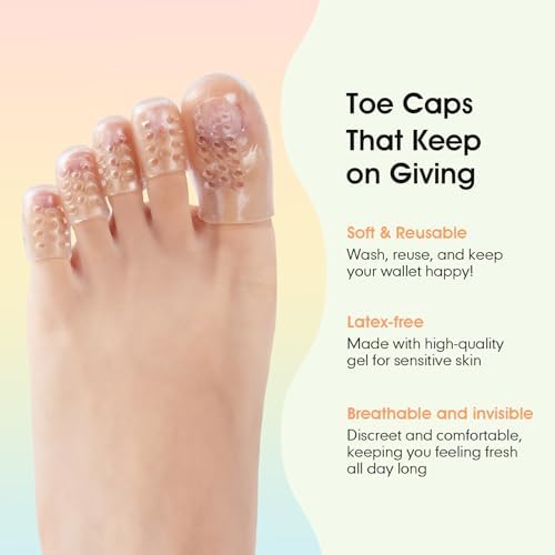 ENLOPQ foot care protectors showing the flexible stretchable material structure.