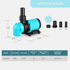 Premium ceramic shaft and sealed impeller assembly inside the JEREPOND submersible fish tank pump.