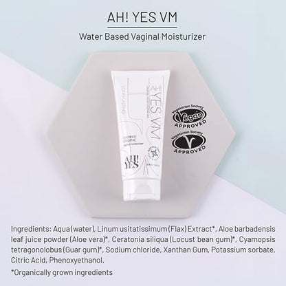 Fast acting vaginal itch relief gel with bio-adhesive plant gums.
