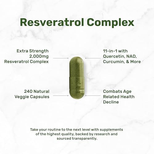Deal Supplement Resveratrol Complex 240 vegetarian capsules container