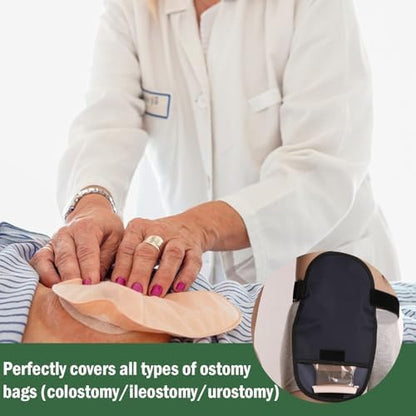 Rear view of the AxuuRmvin ostomy bag cover belt