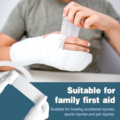 Flexible vet wrap bandage being used safely on a domestic pet paw.