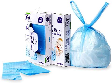 Dergik 180 count disposable diaper bags stack