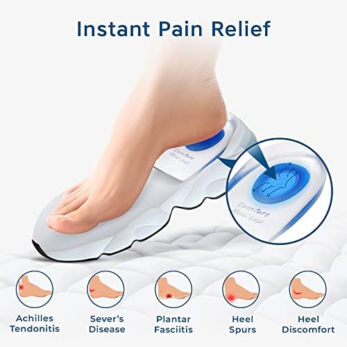 Four pack of Figly medical grade silicone heel cups for men and women.