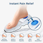 Four pack of Figly medical grade silicone heel cups for men and women.