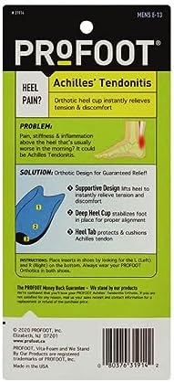 PROFOOT Men's heel inserts showing the protective Achilles tendon tab for cushioning.