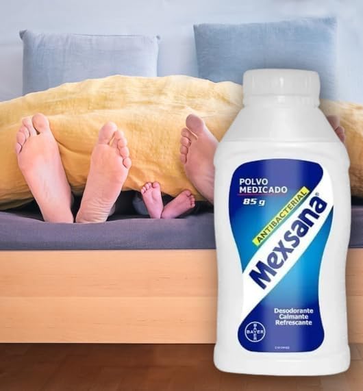 Mexsana 2.9 Ounce bottle showing moisture absorption benefits.