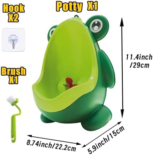 Cmaqpw frog pee trainer with spinning target for boys