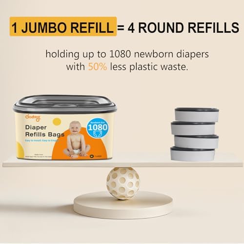 Godyoy diaper refill compatibility diagram for pails