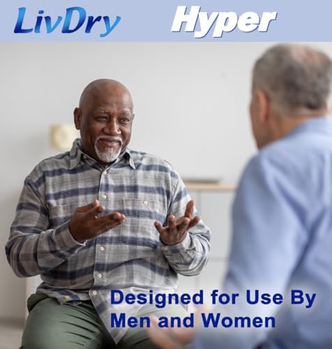 LivDry adult incontinence pad laid flat showing full coverage dimensions for men and women.