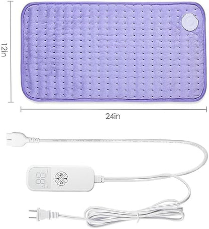 Glamigee electric heating pad retail packaging emphasizing premium imported health and personal care design