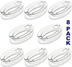 Clear polycarbonate blind cord safety device close up