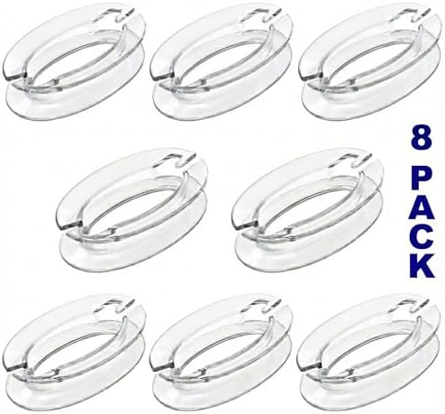 Clear polycarbonate blind cord safety device close up