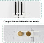 White U-shaped childproof cabinet locks for bathroom cupboards